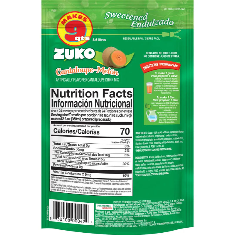 Zuko, Cantaloupe, 14.1 Oz