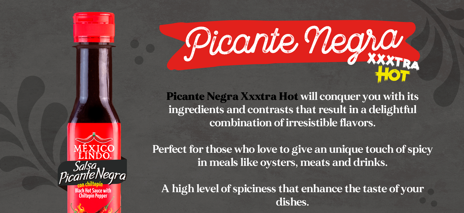 Mexico Lindo Picante Negra Xxxtra Hot Sauce, 5 oz