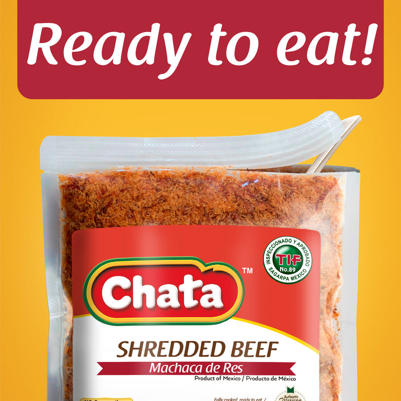 Chata Shredded Beef (Machaca) Pouch, 3.5 oz