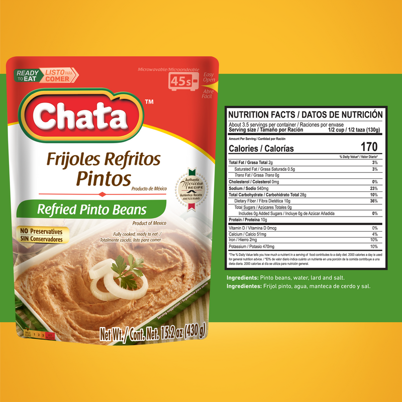Chata Frijoles Pintos Refritos 15.2 oz