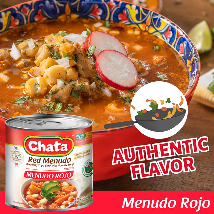 Chata Red Menudo With Hominy Soup Can, 25 oz