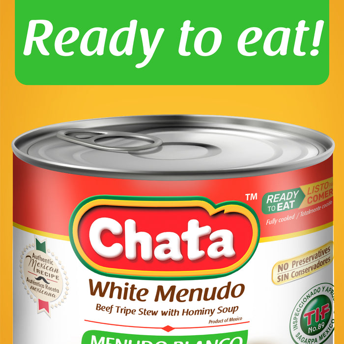 Chata White Menudo With Hominy Soup Can, 25 oz