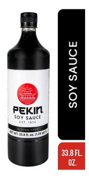 Pekin, Soy Sauce, 33.8 Oz, Fluid Liquid, Bottle, Gluten-free, quality ingredients.