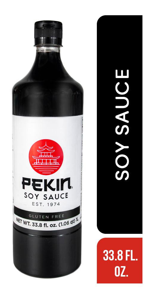Pekin, Soy Sauce, 33.8 Oz, Fluid Liquid, Bottle, Gluten-free, quality ingredients.