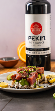 Pekin, Soy Sauce, 33.8 Oz, Fluid Liquid, Bottle, Gluten-free, quality ingredients.
