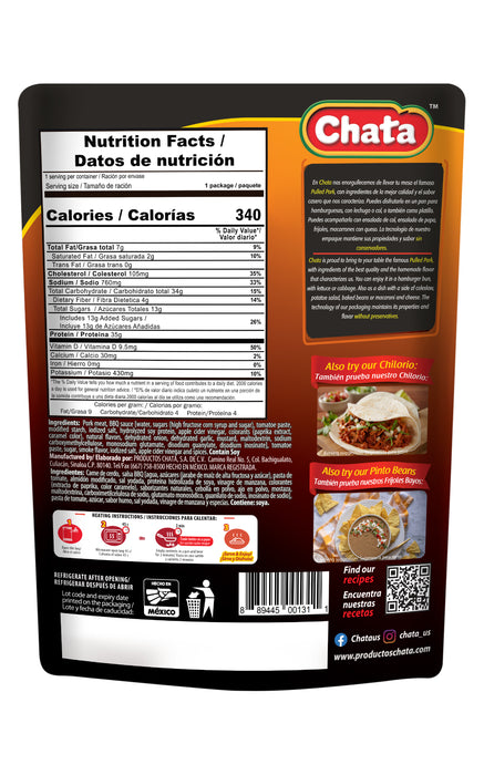 Chata Pulled Pork BBQ, 7 oz
