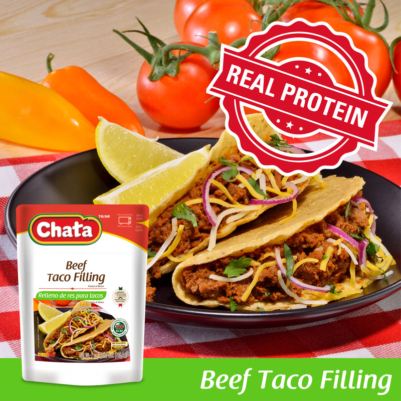 Chata Beef Taco Filling Pouch, 7 oz