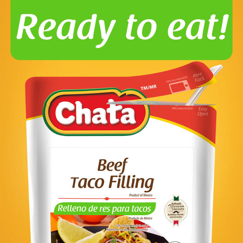 Chata Beef Taco Filling Pouch, 7 oz