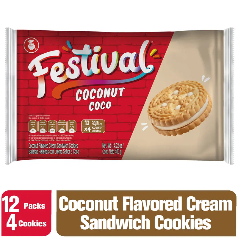 Festival Coconut Cookies, 12 inner pack, 14.21 Oz