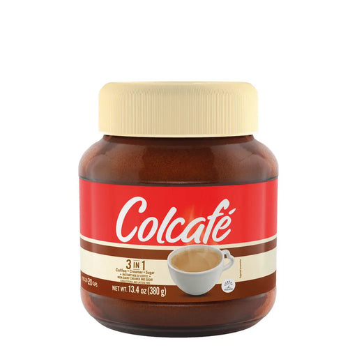 Colcafe, 3 In 1, Instant Coffee, Jar 13.4 Oz, Ready in seconds, Colombian coffee
