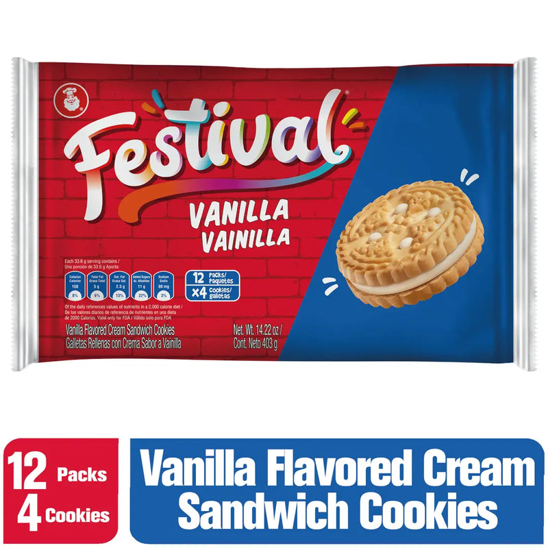 Festival Vanilla Creme, Cookie To Go, 14.1 Oz