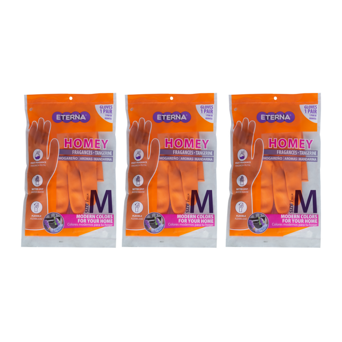 Eterna Tangerine Scent Gloves M 2.26 Oz (Pack of 3)