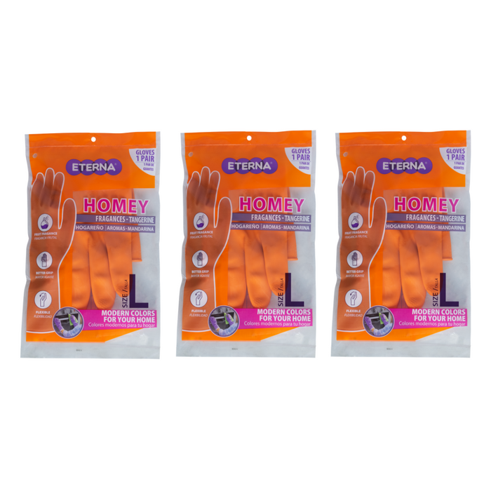Eterna Tangerine Scent Gloves L 2.54 Oz (Pack of 3)