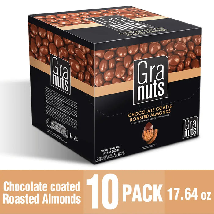 Granuts, Chocolate Coated Roasted Almonds, 1.76 Oz, 10 Inner packs
