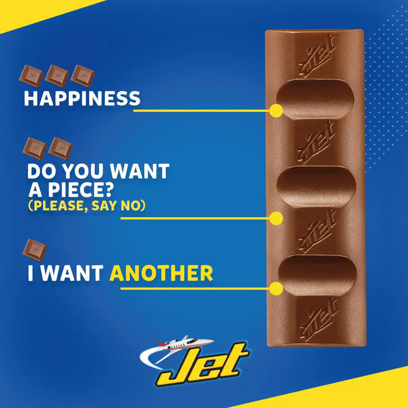 Jet Milk Chocolate, Bag, 4.2 Oz, 10 ct