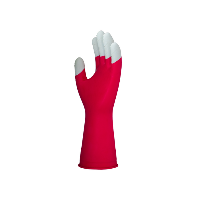  Eterna, Max Flex, Gloves size L, pack of 3, red with white color, 2.72 Oz