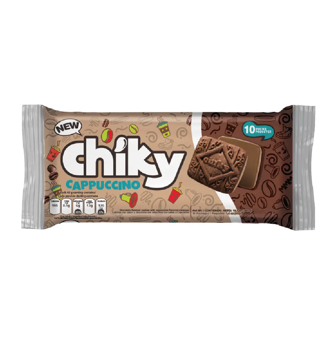 Chiky Cappuccino Cookies, 10 Snack Packs, 14.1 oz — Cordialsa USA