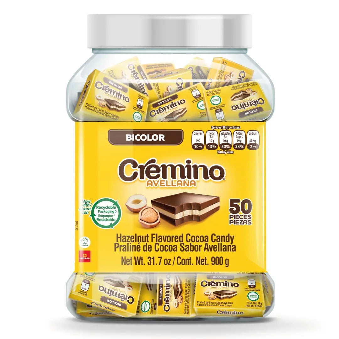 Collana premium rich cream New ② Cremino Bicolor Vitrolero, 50 Count, 32 oz — Cordialsa USA