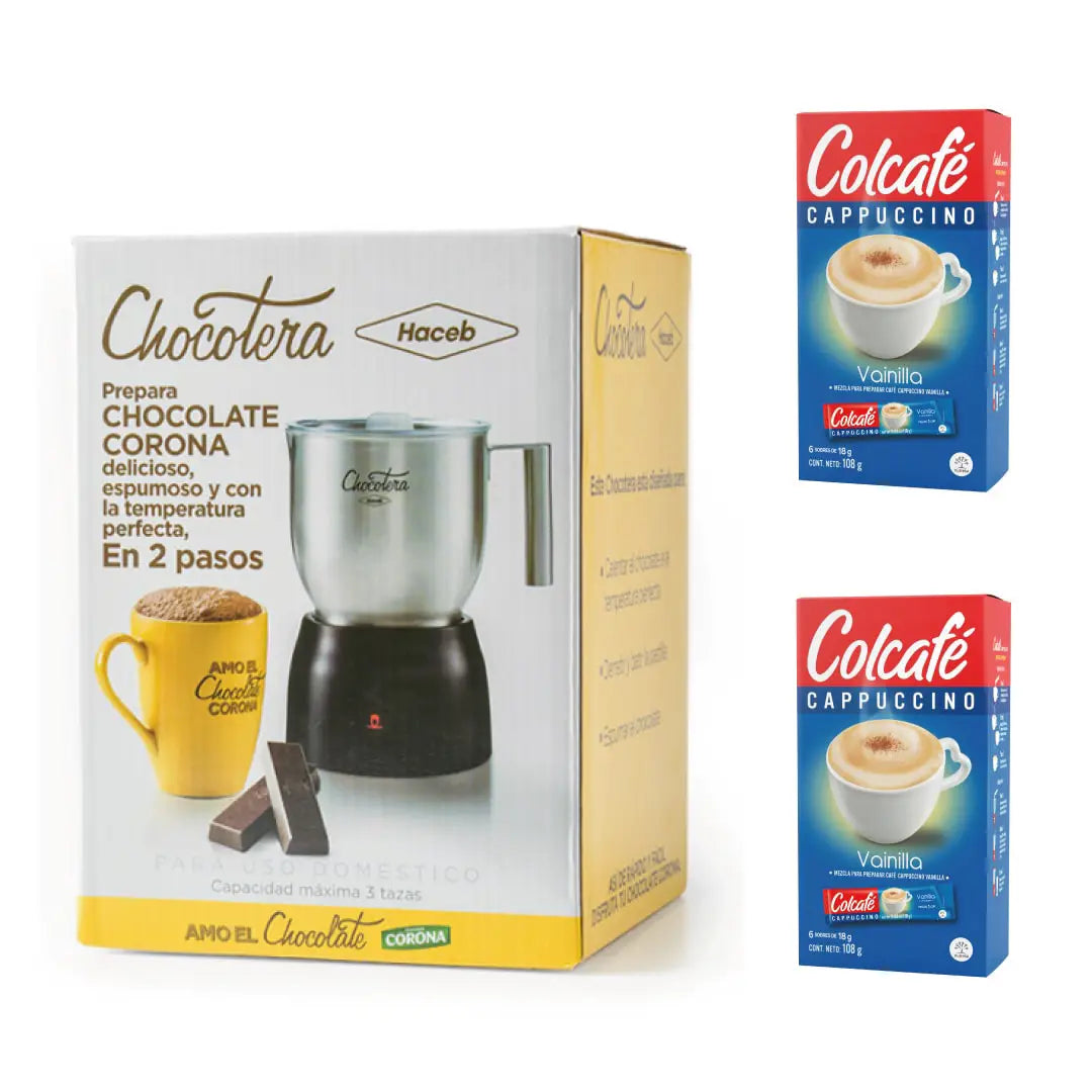 Chocotera Corona + 2 Colcafe Capuccino Vanilla Box 3.8 Oz