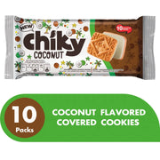 Chiky, Coconut Cookies, Bag  14.1 oz with information of quantity of units 10 per package