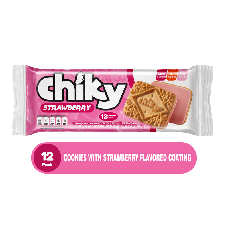 Chiky Strawberry Cookies, 12 Snack Packs, 16.9 oz