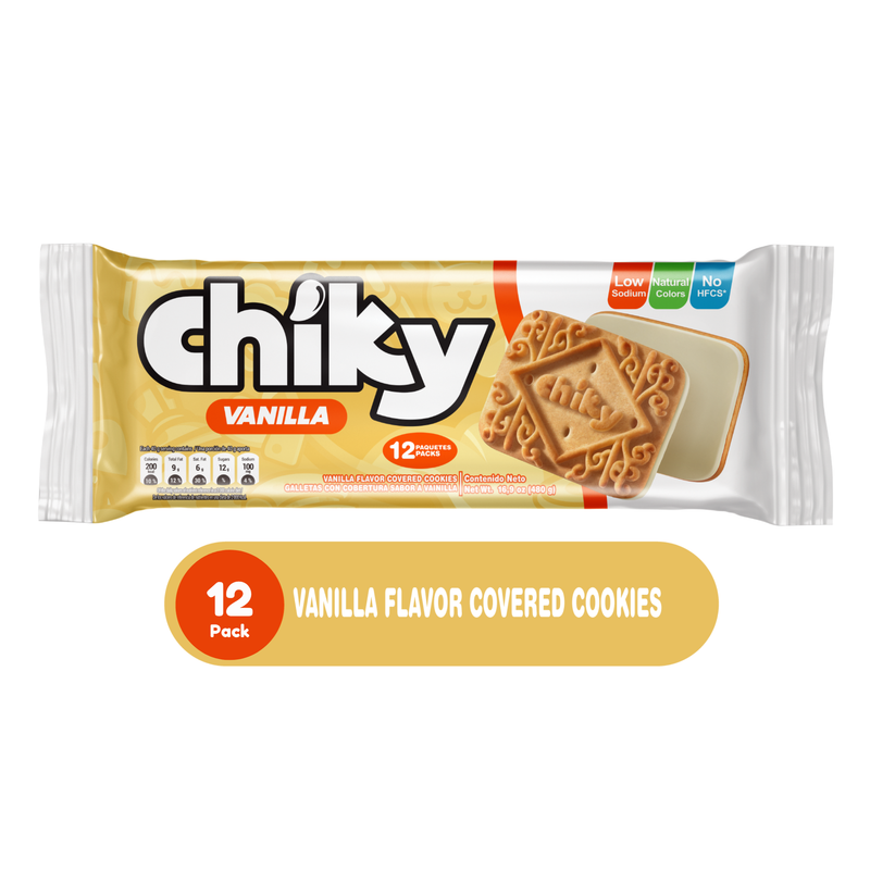 Chiky Vanilla Cookies, 12 Snack Packs, 16.9 oz