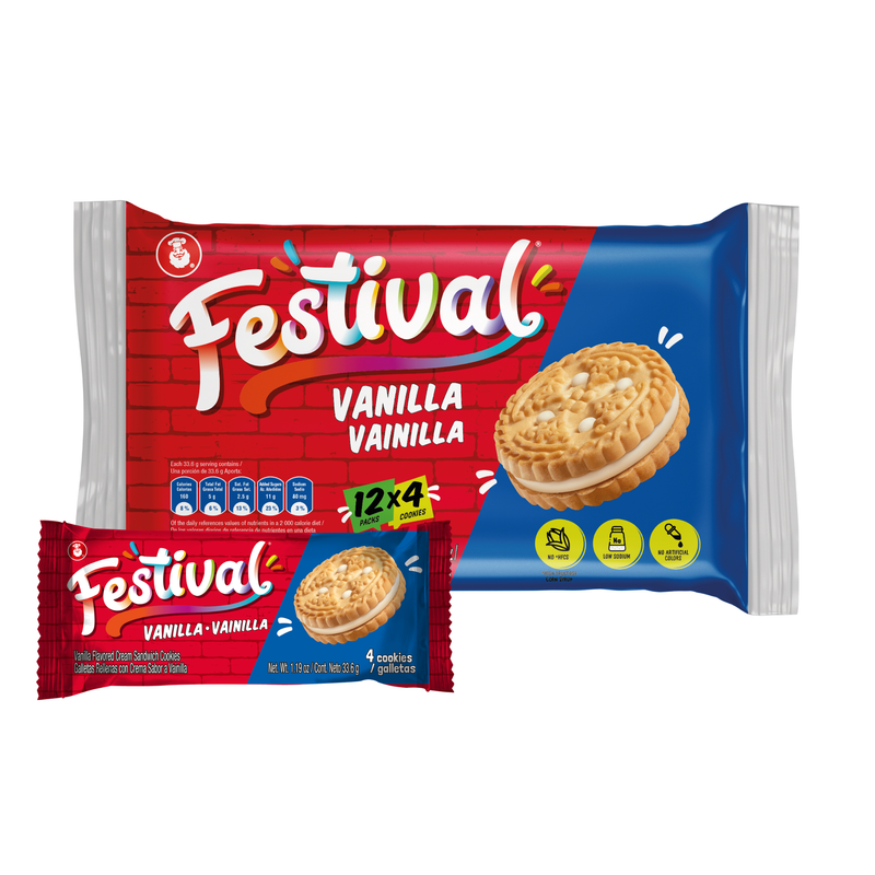 Festival Vanilla Cookies, 12 Snack Packs, 14.22 oz