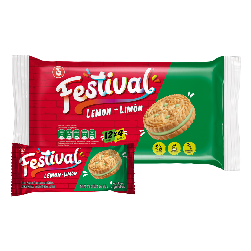 Festival Lemon Cookies, 12 Snack Packs, 14.22 oz