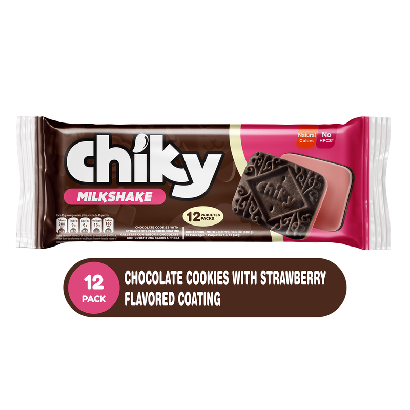 Chiky Milkshake Cookies Bag, 12 Snack Packs, 16.9 oz