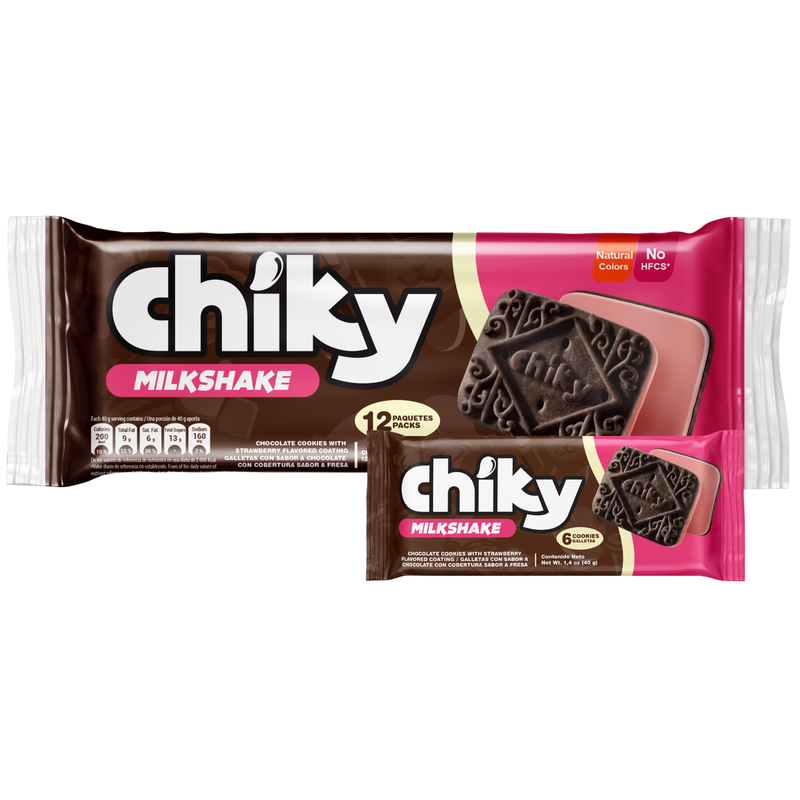 Chiky Milkshake Cookies Bag, 12 Snack Packs, 16.9 oz