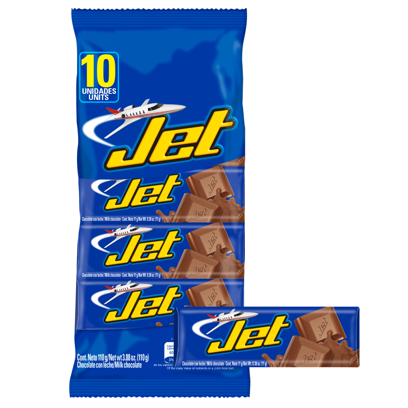 Bolsa de chocolate con leche Jet 4.2 oz - 10 ct
