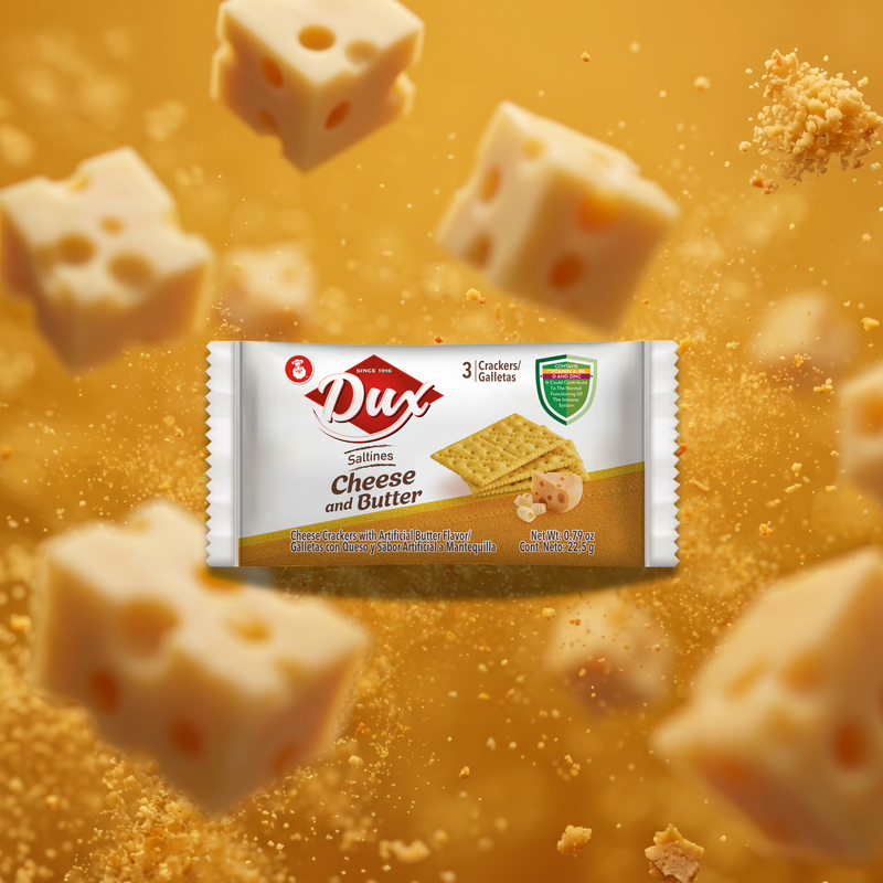 Dux Cheese and Butter Crackers Bag, 9 Snack Packs, 7.14 oz