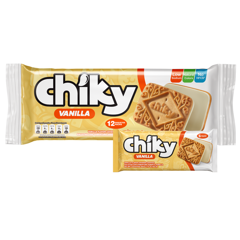 Chiky Galletas Vainilla Bolsa 16.9 oz - 12 ct