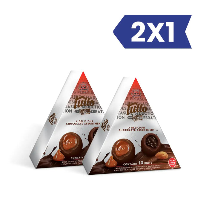 BOGO Tutto Milk Chocolates Filled With Crunchy Almond Pieces and Soft Caramel 4.76 Oz - 10 ct