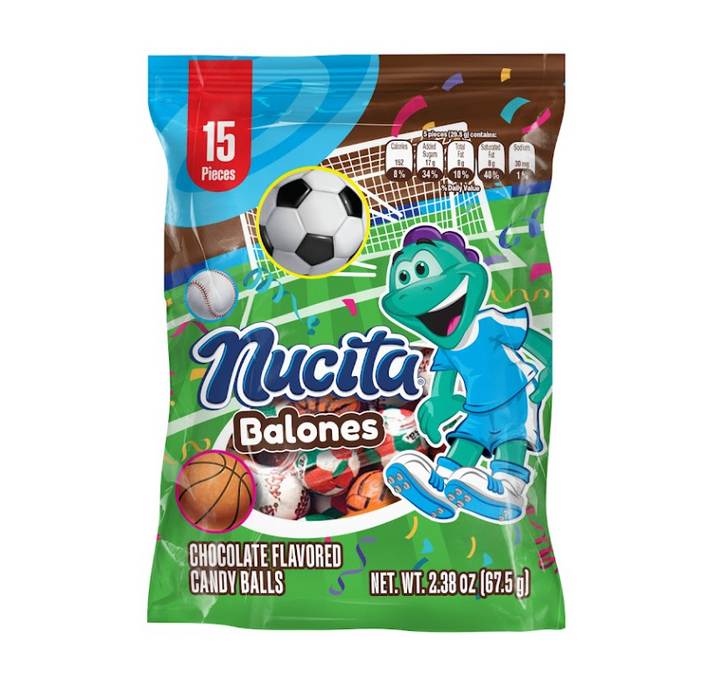 Nucita Chocolate Sport Balls Bag, 15 Count, 2.38 oz