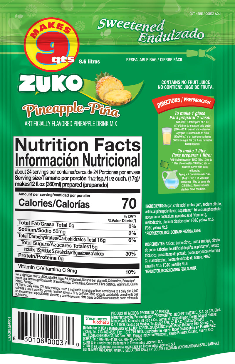 Zuko Pineapple 14.1 Oz