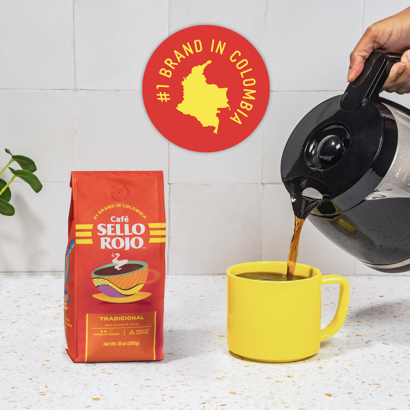 Sello Rojo Ground Coffee Tradicional Bag , 10 oz