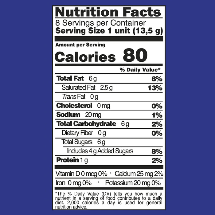 Nutrition Facts, Jet Burbujas Caramel Bag, 3.80 oz 