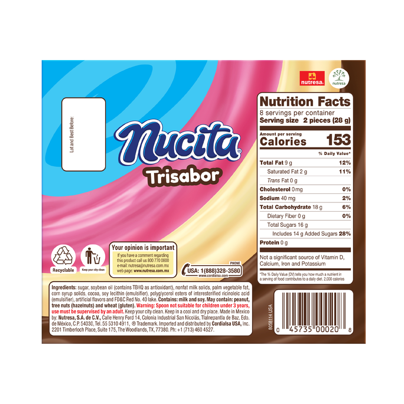 Nucita Tri-Sabor Box, 16 Count, 7.9 oz