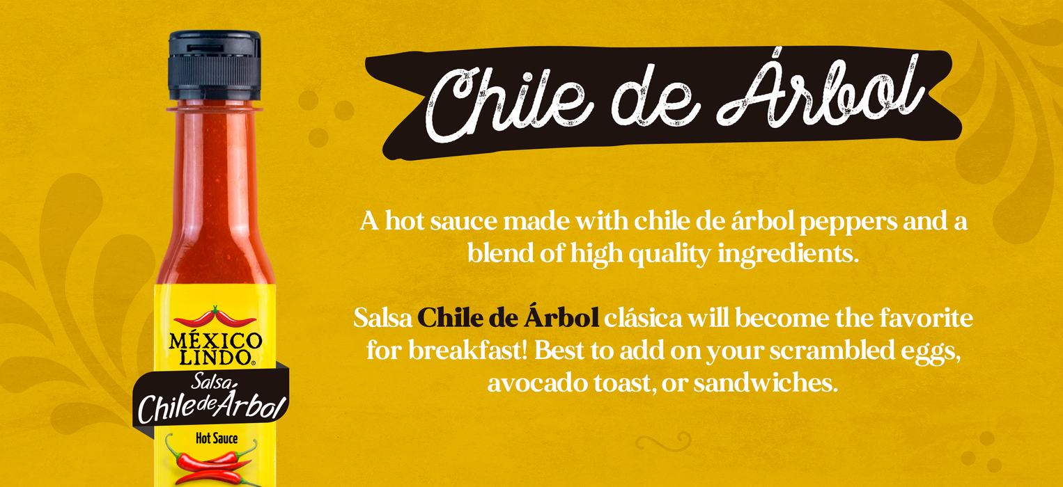 México Lindo Chile de Árbol Salsa Picante 5 oz