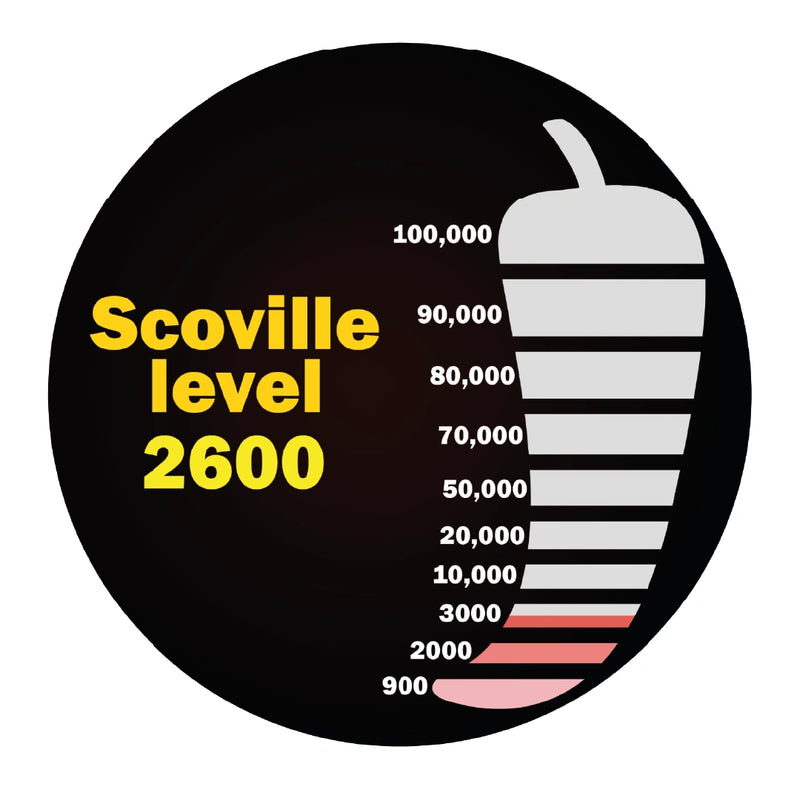 Amor, Lemon Hot Sauce, 33 Oz, softer and less spicy flavor, Scoville level 2600, the flavor of chili, high-quality product, traditional spicy, bottle, fluid liquid.