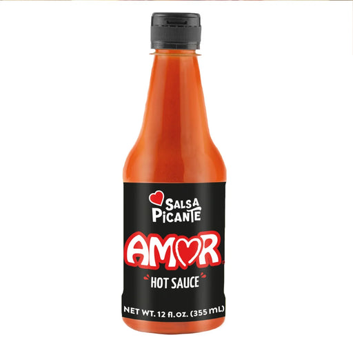 Amor, Chamoy Sauce, 12 Oz, Scoville level of 2,800, flavor of chili, high-quality product, traditional spicy, Fluid Liquid, Bottle.