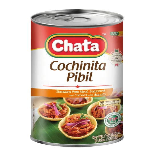Chata, Cochinita Pibil, Can 13.05 Oz, high-quality ingredients, authentic Mexican food, no refrigeration required