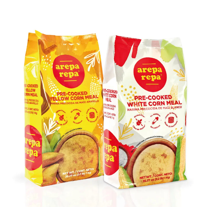Arepa Repa, White Corn Meal, 35.27 Oz, pre-cooked, preparations easily and quickly, Latin product, Bag.