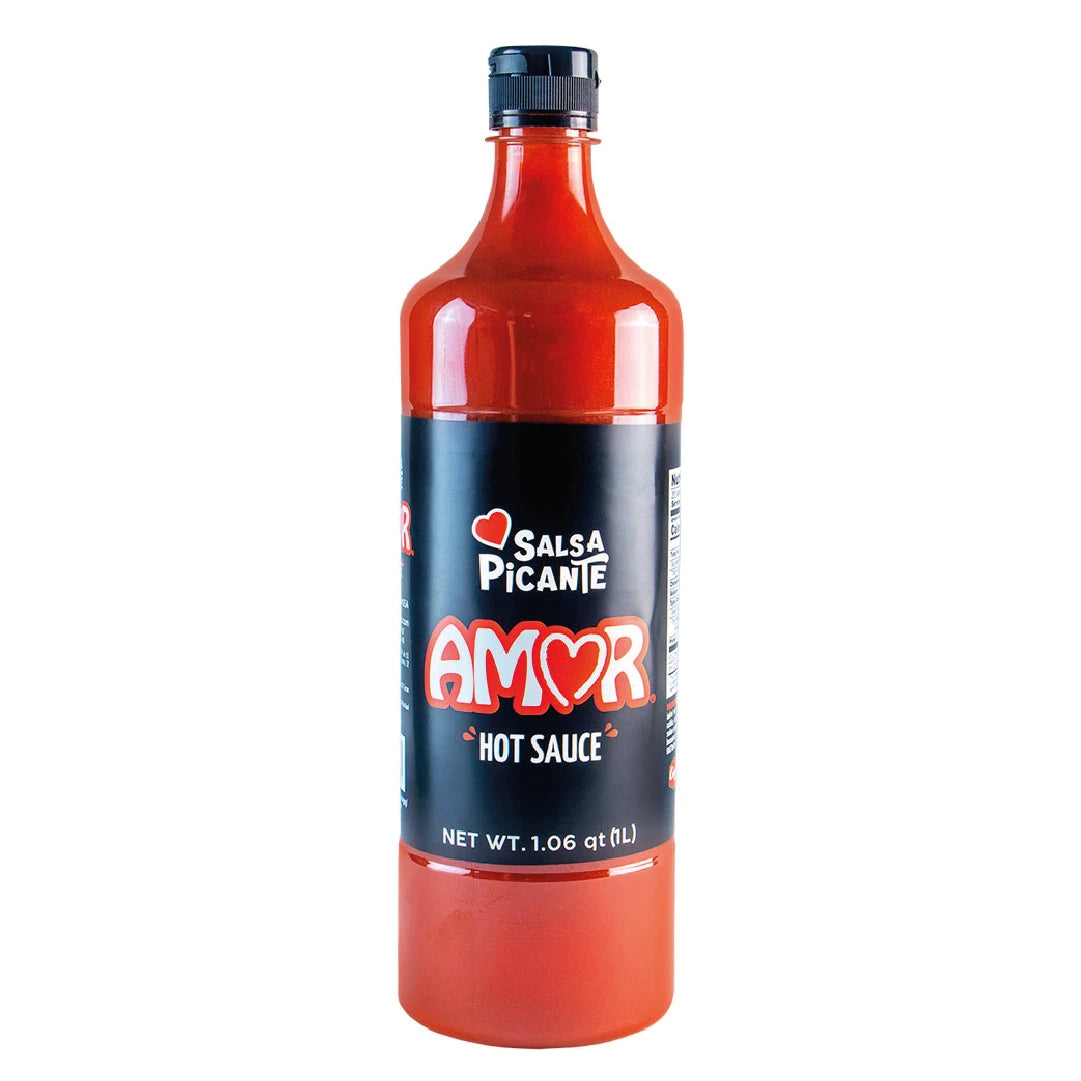 Amor, Chamoy Sauce, 33 Oz, Scoville level of 2,800, flavor of chili, high-quality product, traditional spicy, Fluid Liquid, Bottle.