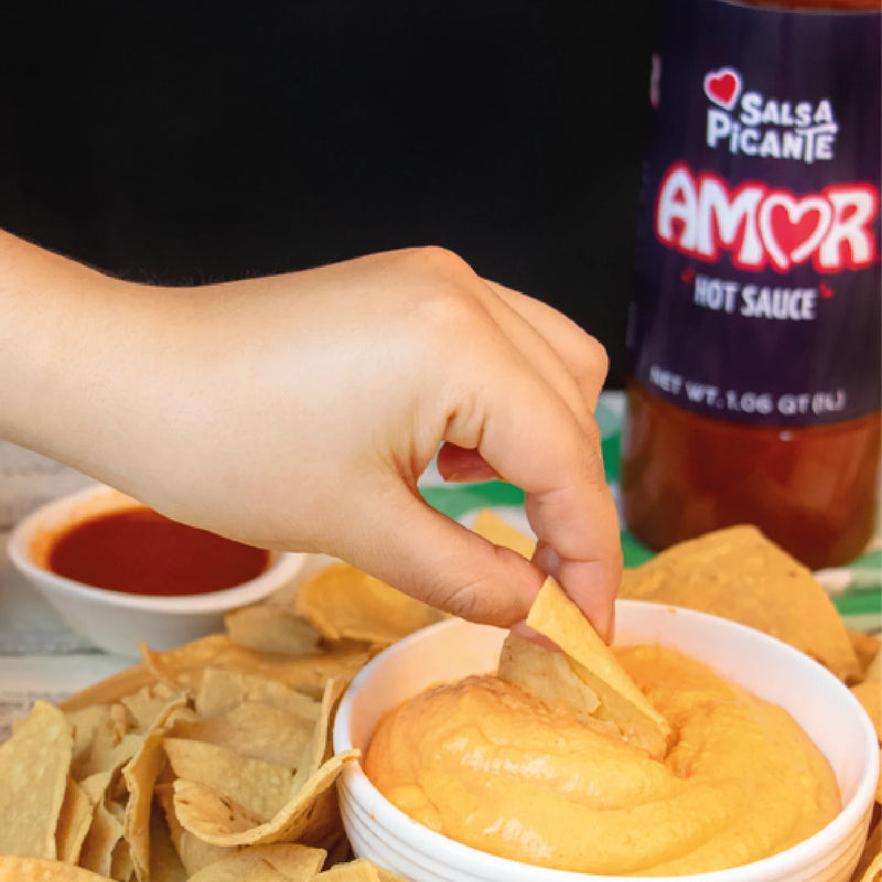 Amor, Chamoy Sauce, 33 Oz, Scoville level of 2,800, flavor of chili, high-quality product, traditional spicy, Fluid Liquid, Bottle.