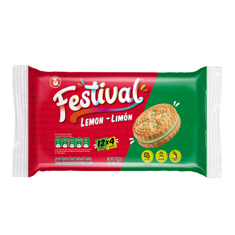 Festival Lemon Cookies, 12 Snack Packs, 14.22 oz