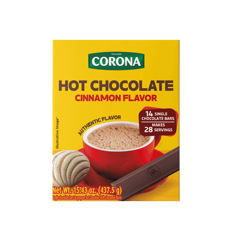 Corona Hot Chocolate Single Serve Bars, Cinnamon Flavor, 14 Tablets, 15.43 oz