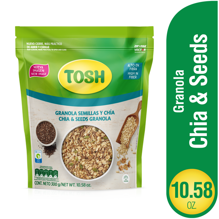 Tosh Granola with Chia & seeds 10.5 Oz