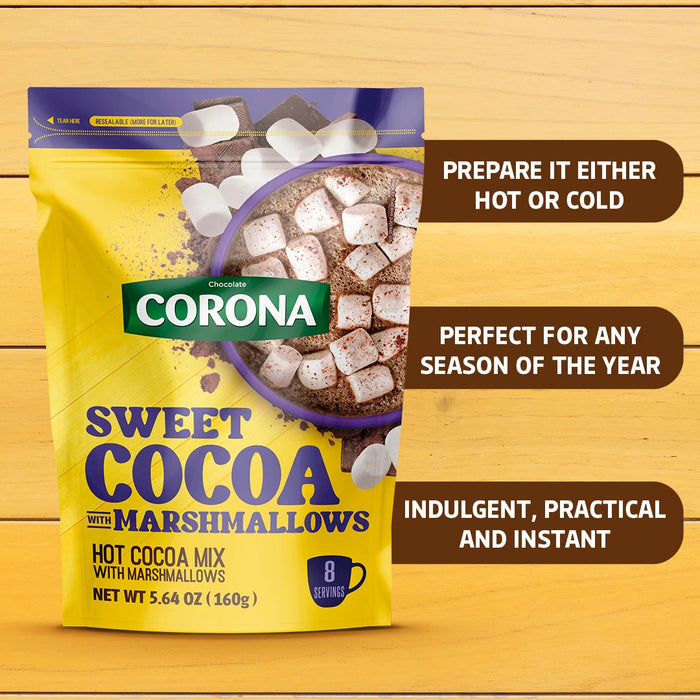 Corona Sweet Cocoa with Marshmallow Doypack, 7.05 oz (Pack of 1).